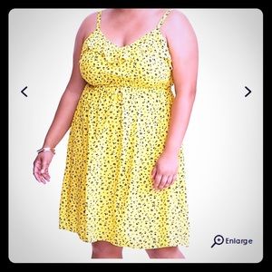 Floral Print Ruffle Challis Tank Dress